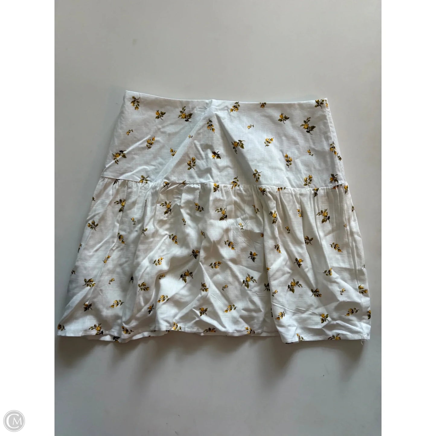 Skirt Set 2pc By Paper Crane In White & Yellow, Size: S