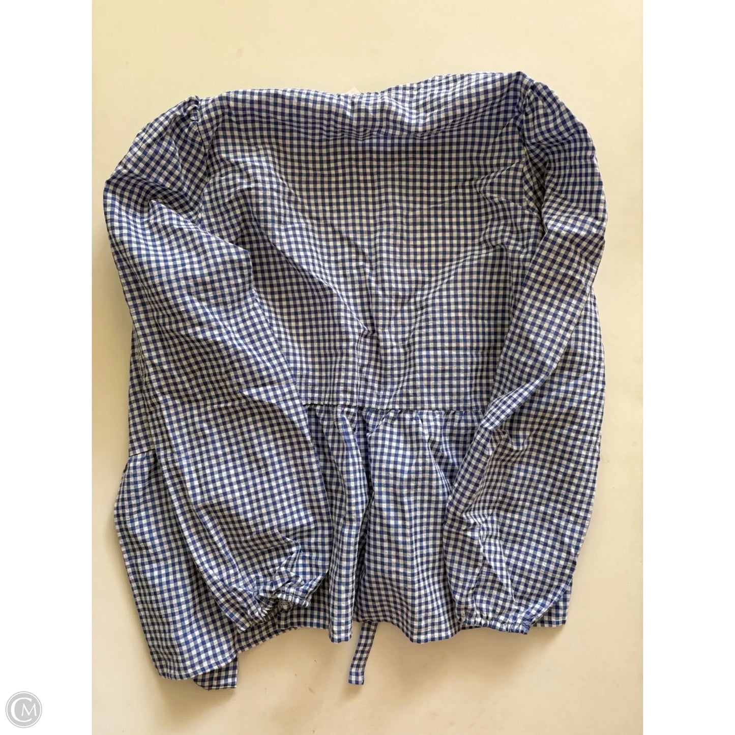 Top Long Sleeve By Prettygarden In Checkered Pattern, Size: S