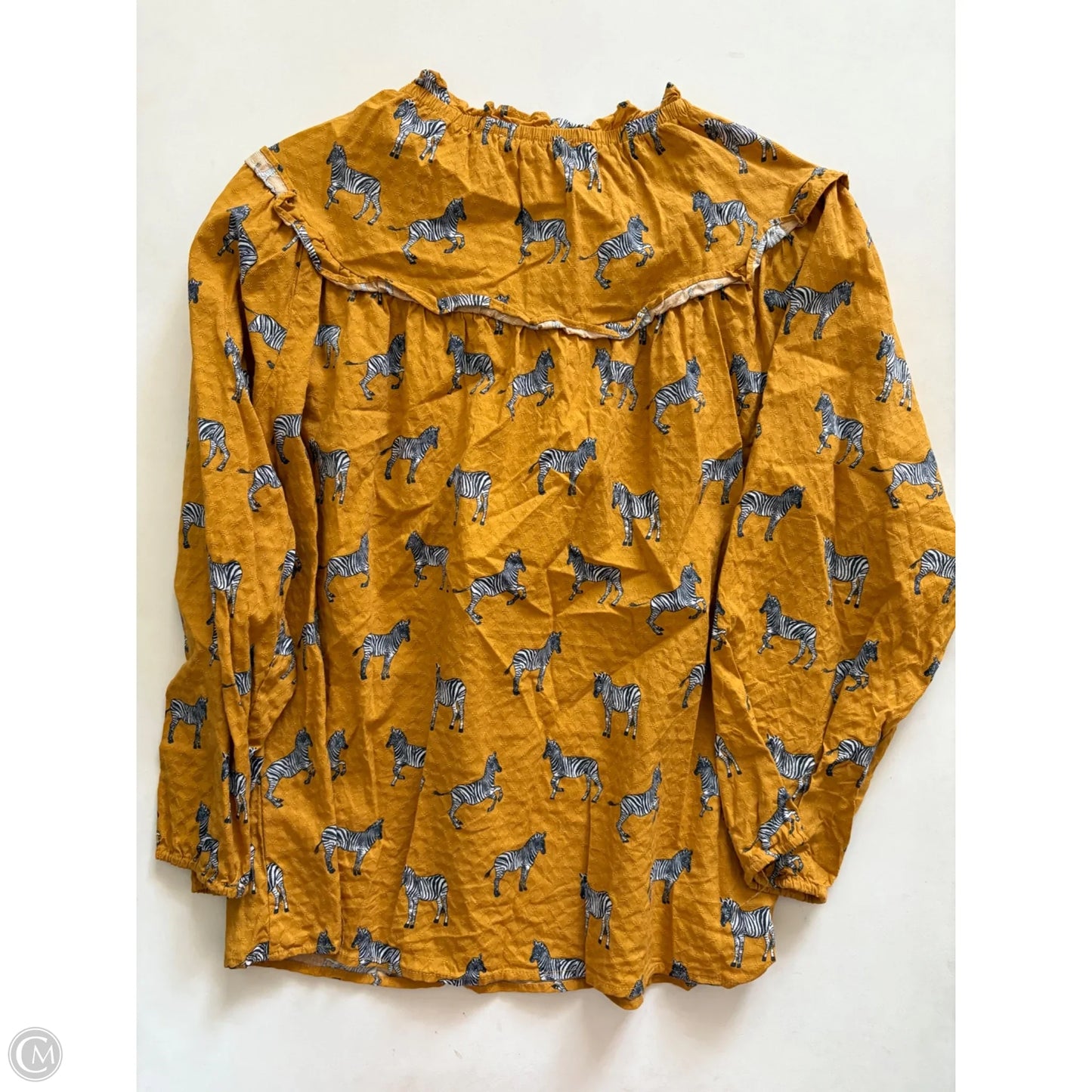 Top Long Sleeve By Michelle Mcdowell In Animal Print, Size: L