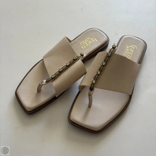 Sandals Flip Flops By Franco Sarto In Cream, Size: 7.5