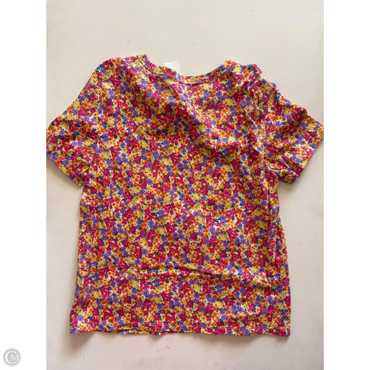 Top Short Sleeve By Old Navy In Floral Print, Size: M