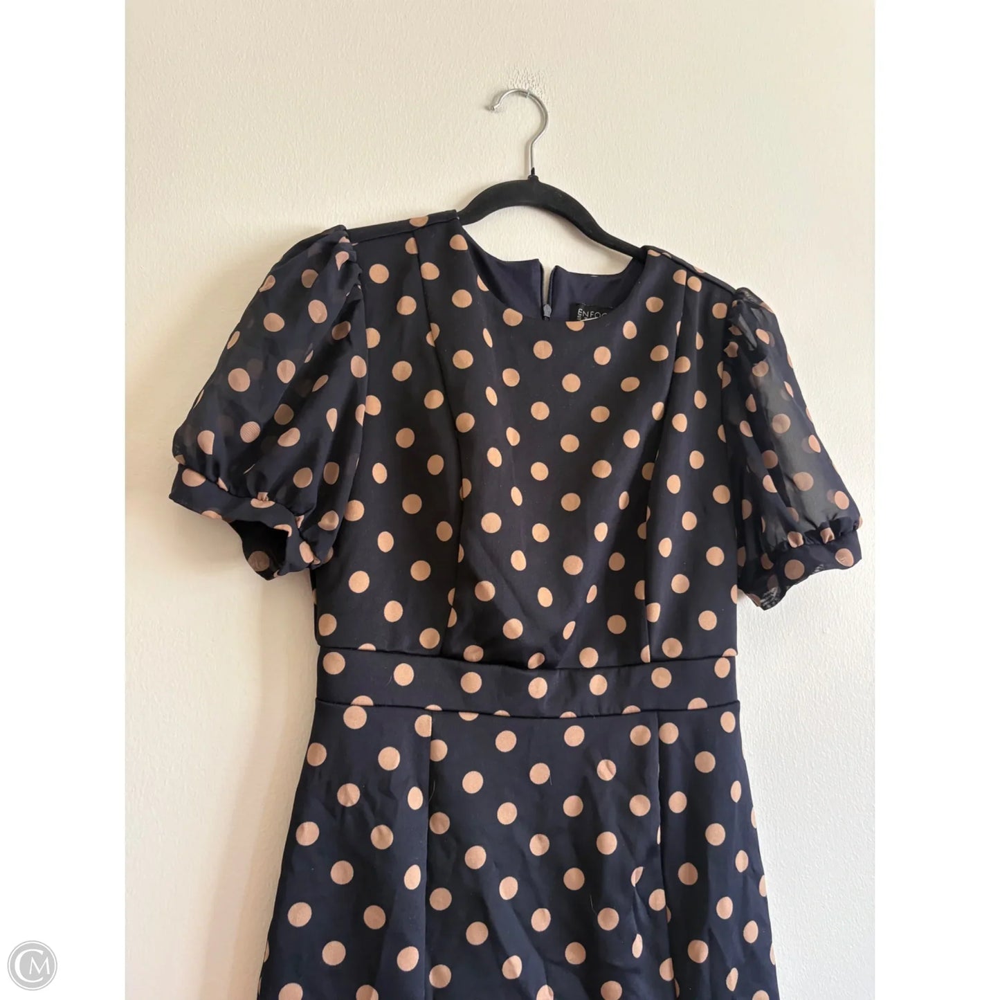 Dress Casual Midi By Enfocus In Polkadot Pattern, Size: 6
