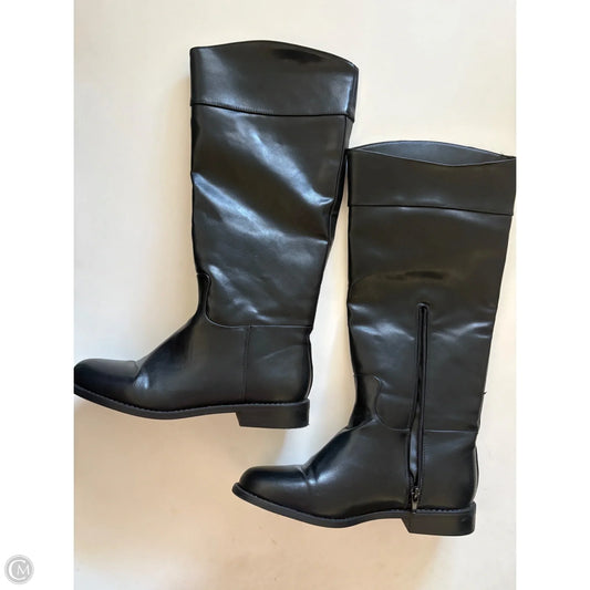 Boots Knee Flats By Just Fab In Black, Size: 8.5