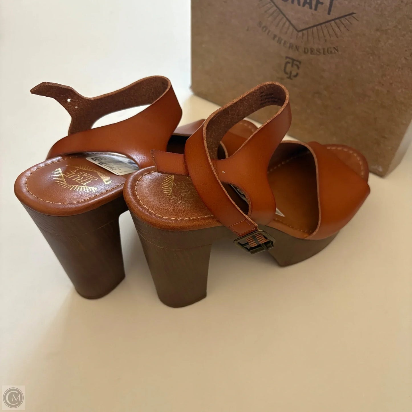 Shoes Heels Platform By True Craft In Brown, Size: 8