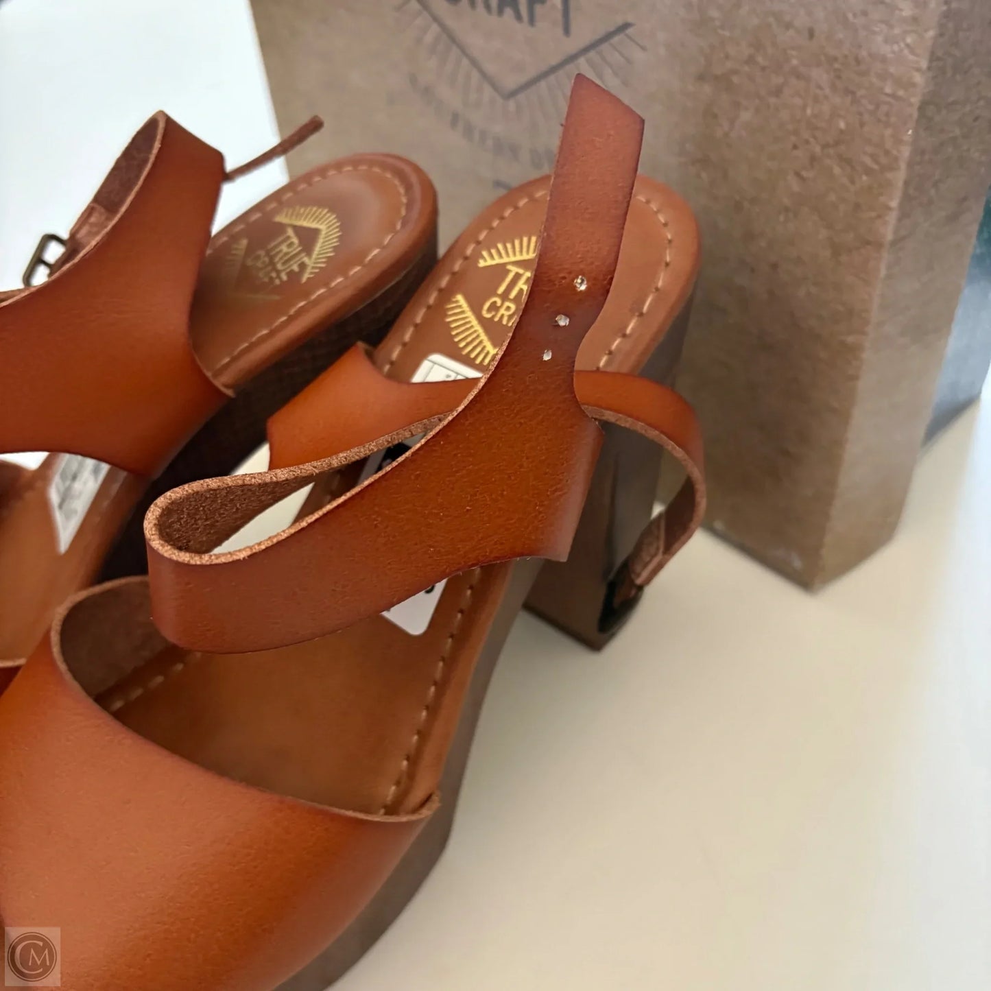 Shoes Heels Platform By True Craft In Brown, Size: 8