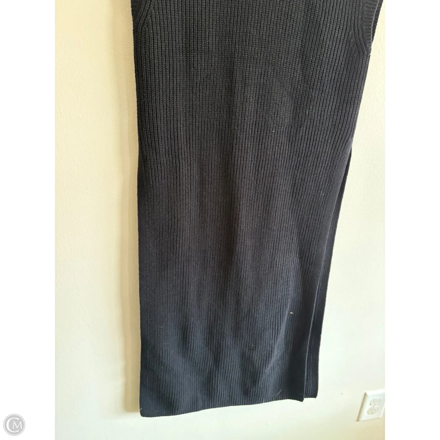 Sweater Short Sleeve By H&m In Black, Size: S
