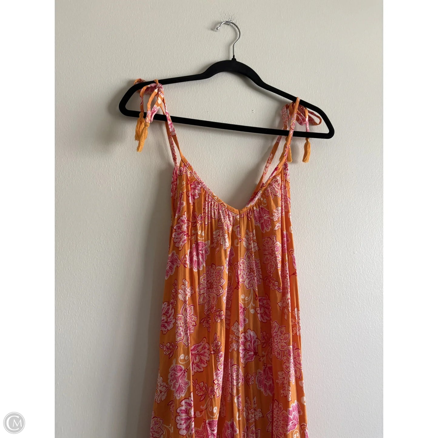 Dress Casual Midi By Old Navy In Orange & Pink, Size: Xs