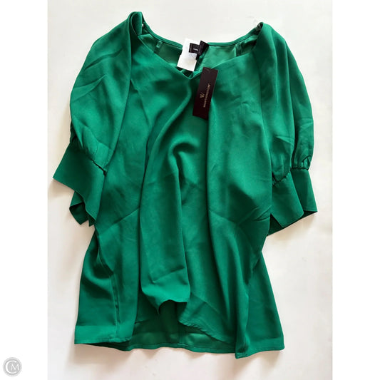 Blouse Short Sleeve By Worthington In Green, Size: Xl