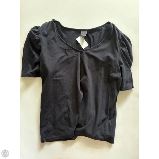 Top Short Sleeve By Worthington In Black, Size: Xl