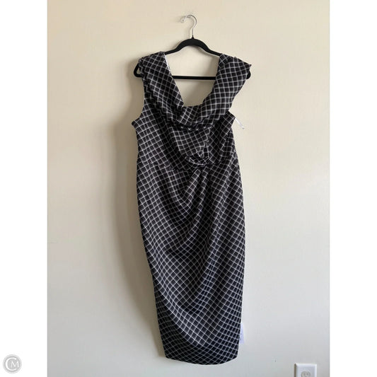 Dress Party Midi By Asos In Black & White, Size: 12