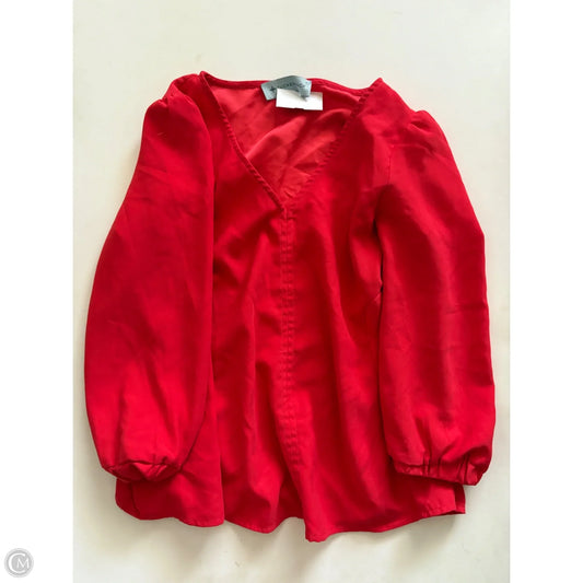 Blouse Long Sleeve By Tuckernuck In Red, Size: M