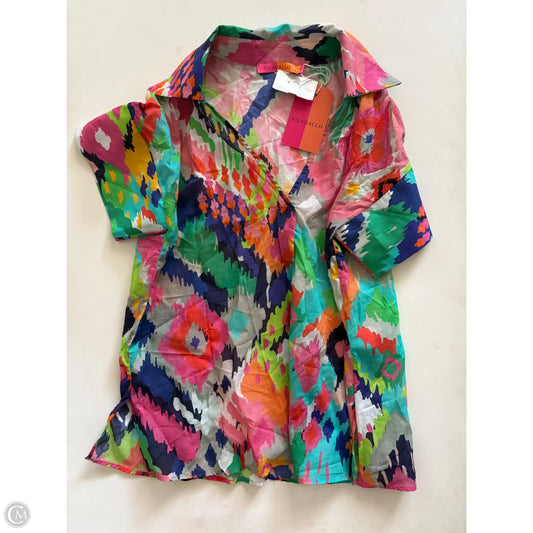 Blouse Short Sleeve By Vilagallo In Multi-colored, Size: M