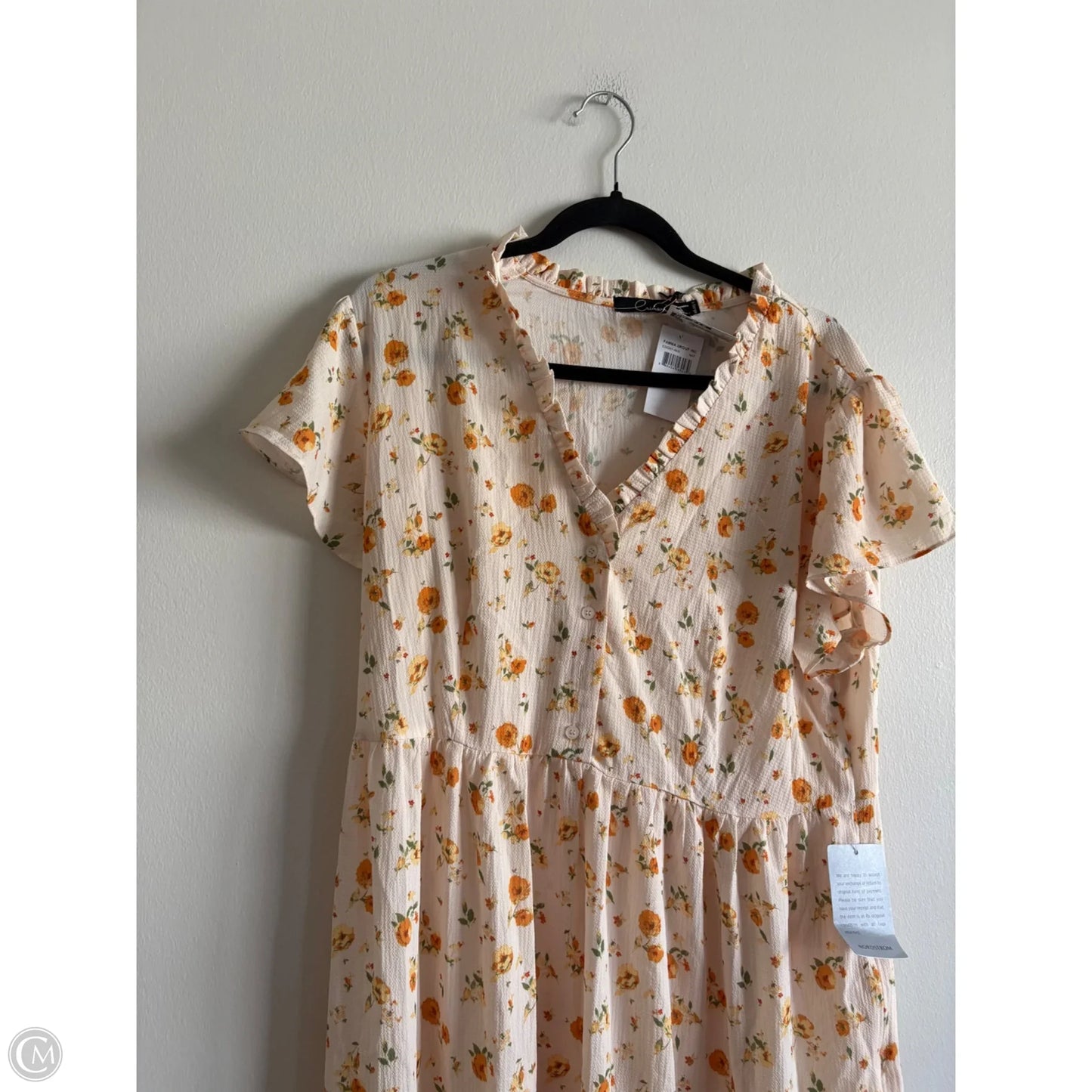 Dress Casual Maxi By Crimson In Yellow, Size: Xl