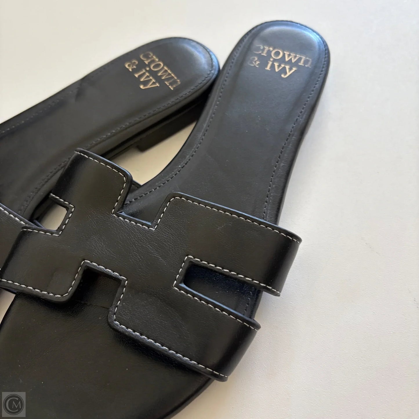 Sandals Flip Flops By Crown And Ivy In Black, Size: 7