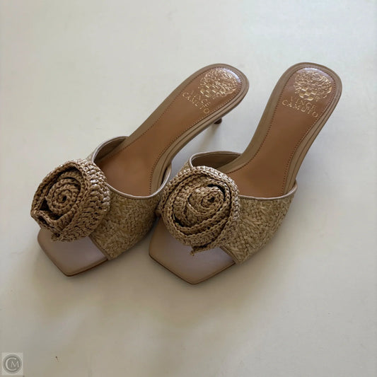 Sandals Heels Kitten By Vince Camuto In Tan, Size: 7