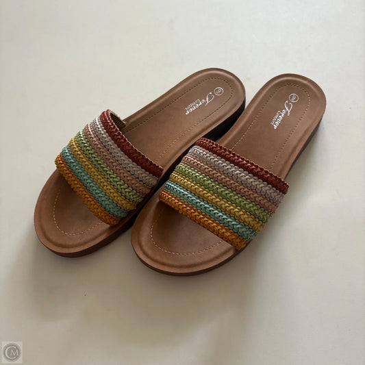 Sandals Flip Flops By Forever Comfort In Multi-colored, Size: 9