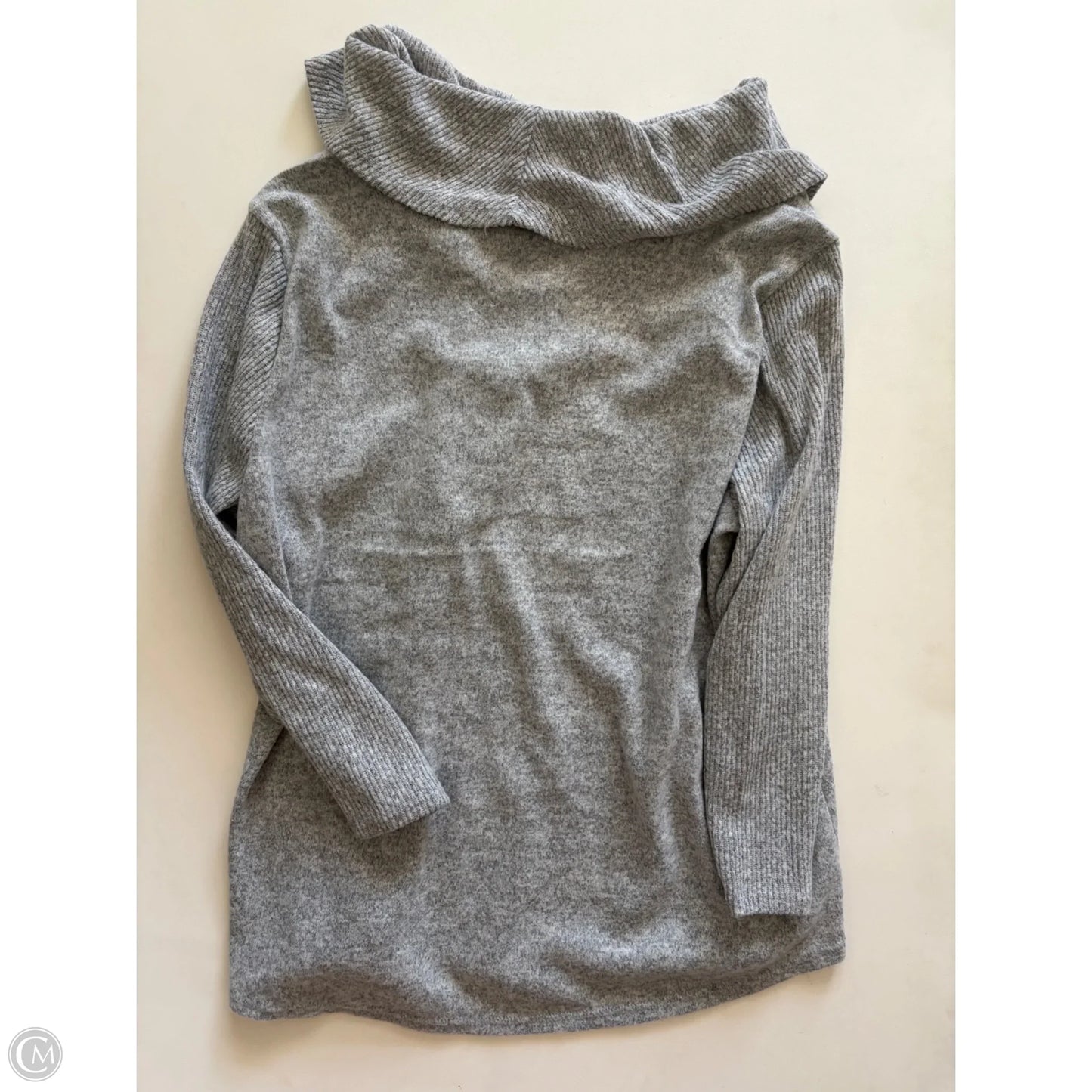 Sweater By Adrienne Vittadini In Grey, Size: Xl