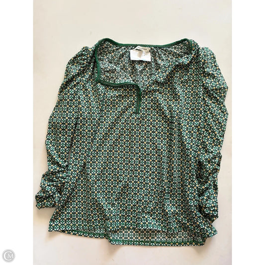 Blouse Long Sleeve By Max Studio In Green, Size: M