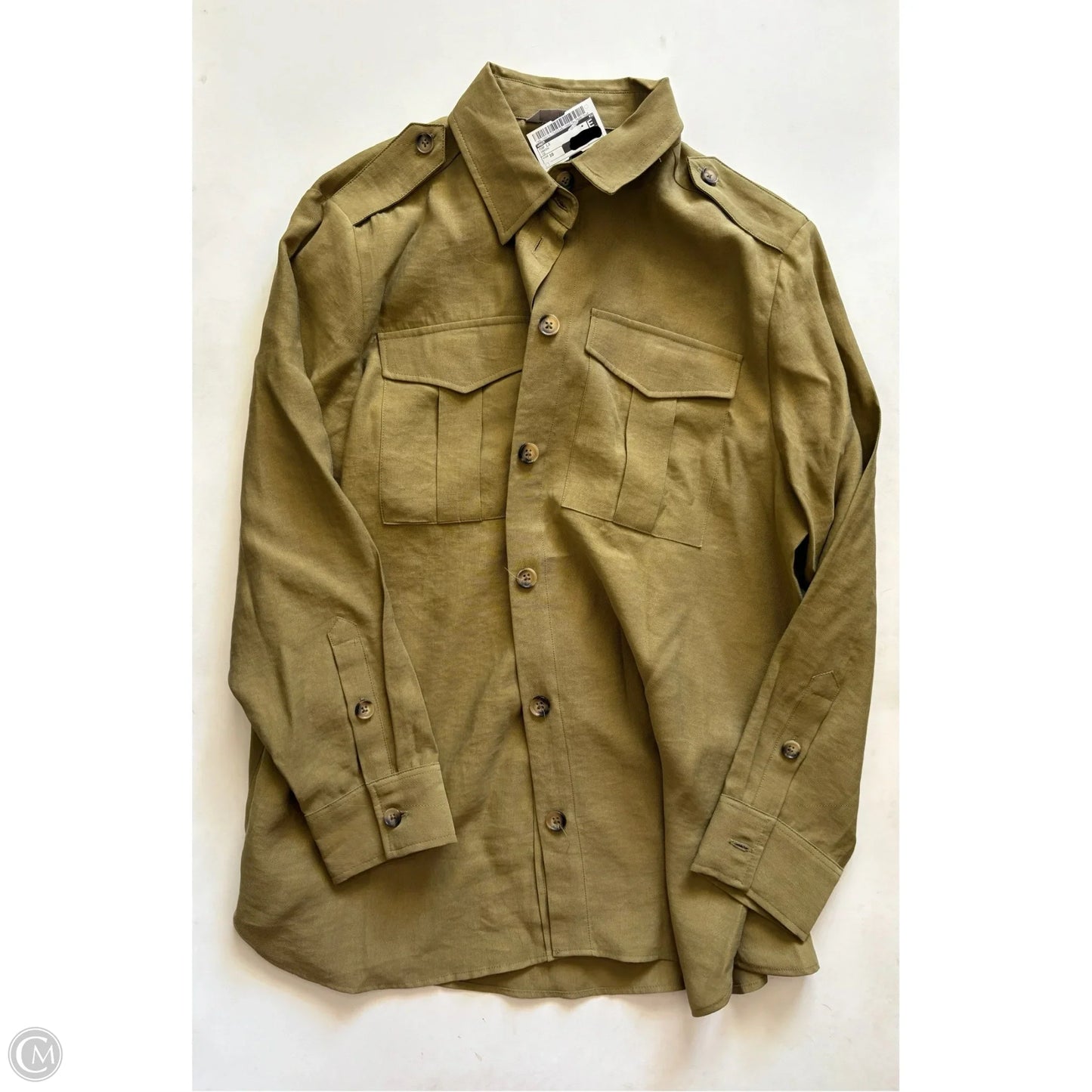 Top Long Sleeve By H&m In Green, Size: 10
