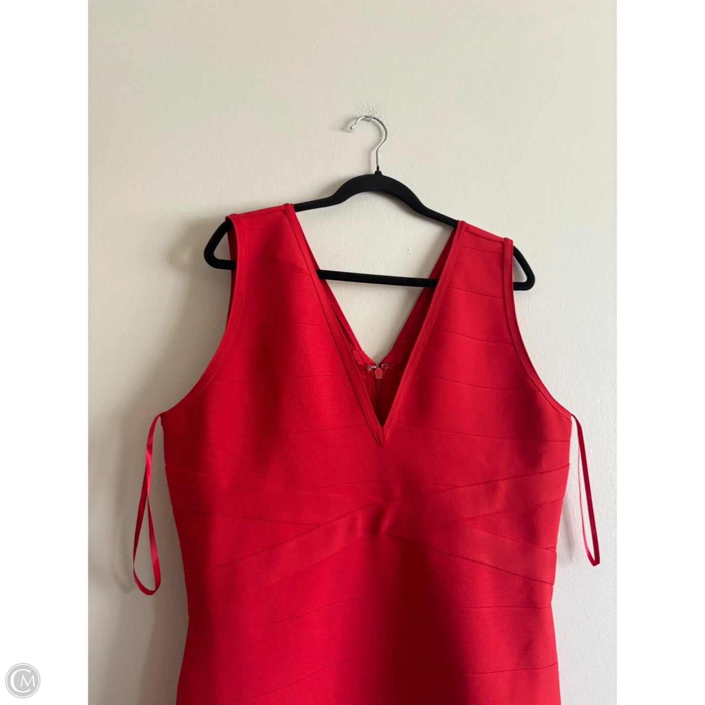 Dress Party Midi By Bebe In Red, Size: 2x
