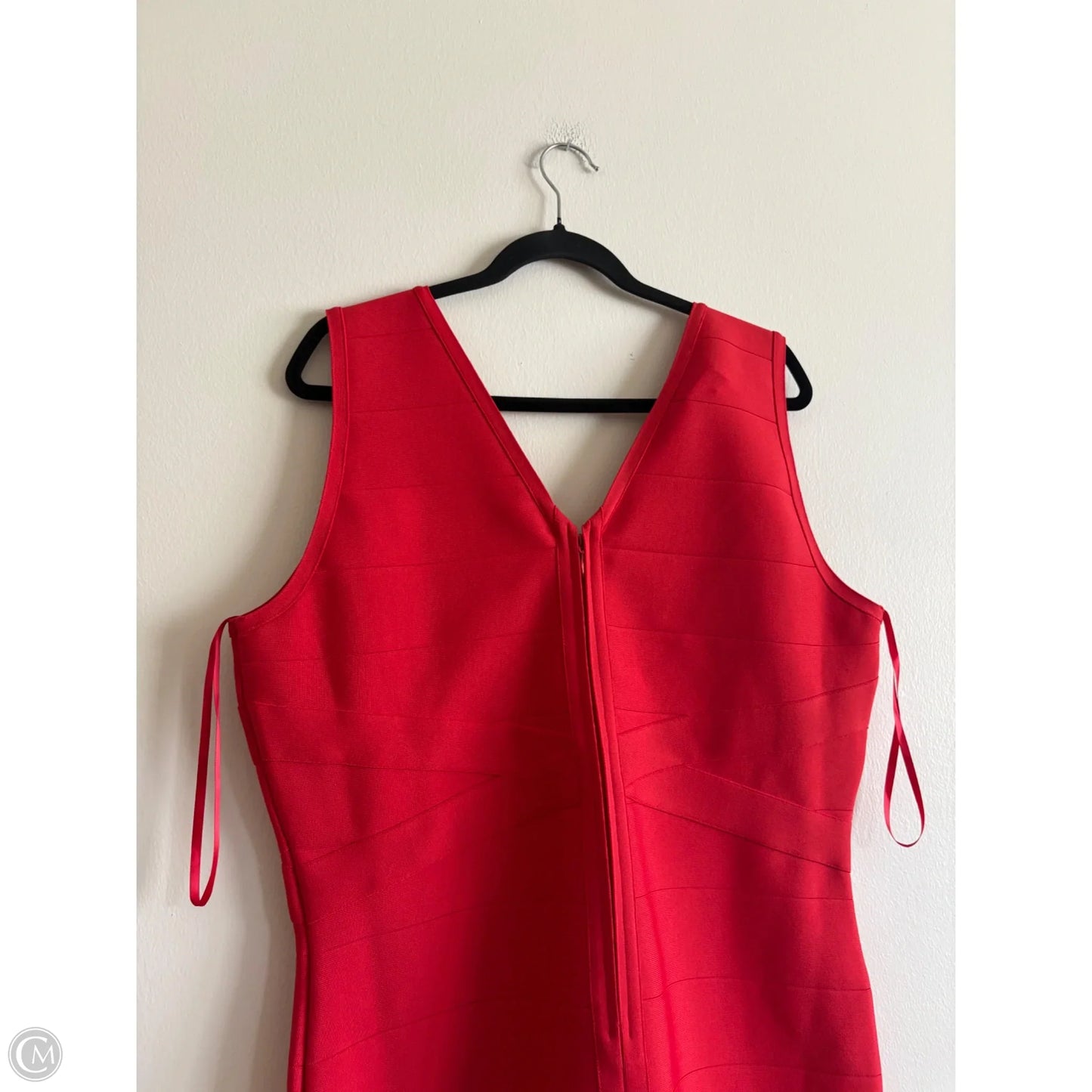 Dress Party Midi By Bebe In Red, Size: 2x