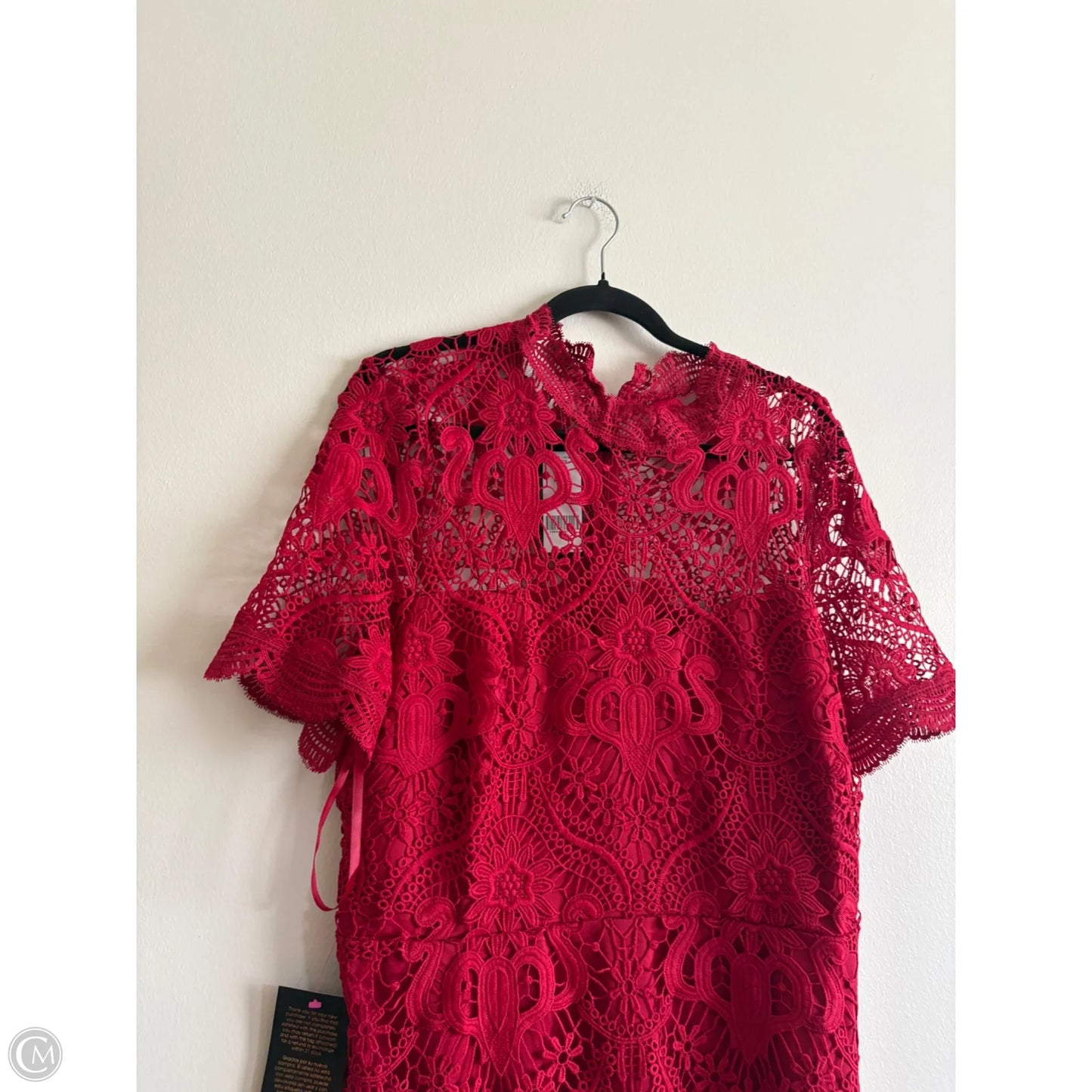 Dress Party Midi By Bebe In Red, Size: Xl