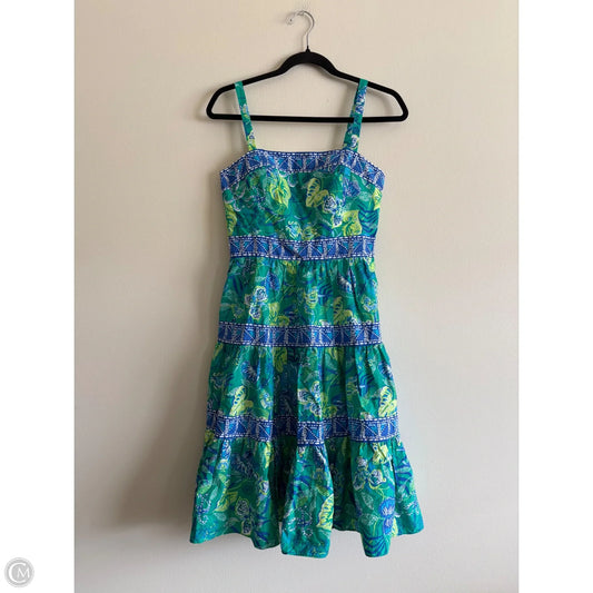 Dress Designer By Lilly Pulitzer In Blue & Green, Size: 2