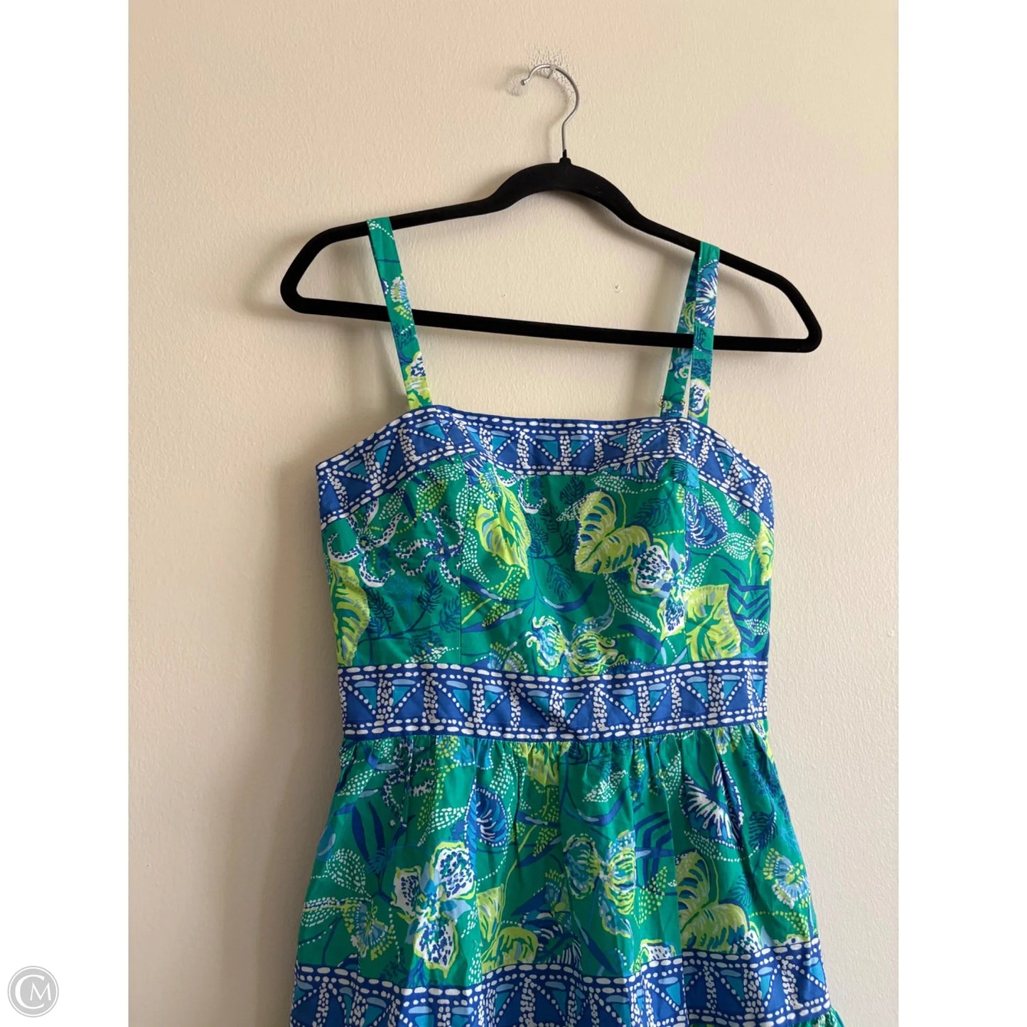 Dress Designer By Lilly Pulitzer In Blue & Green, Size: 2