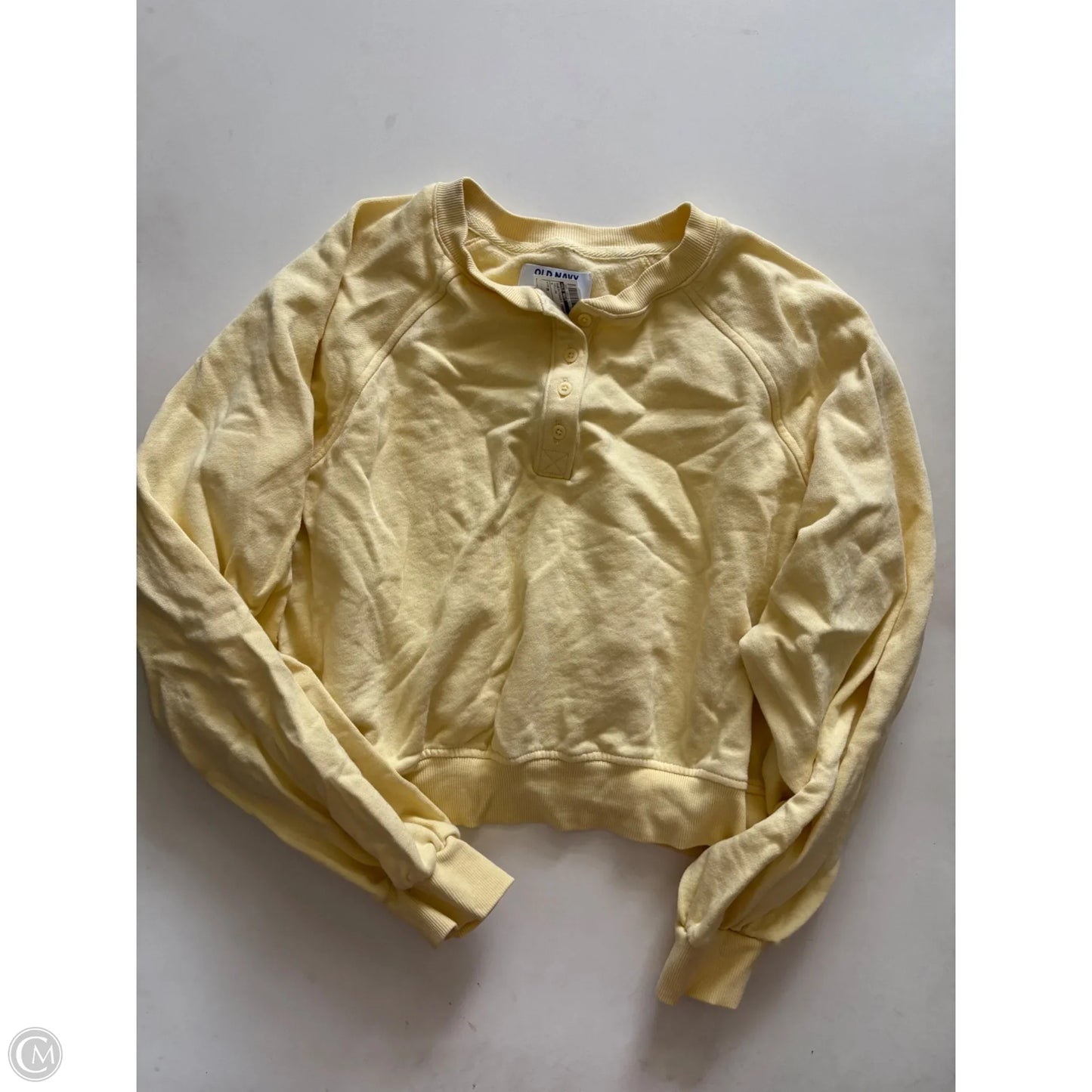 Sweatshirt Crewneck By Old Navy In Yellow, Size: M