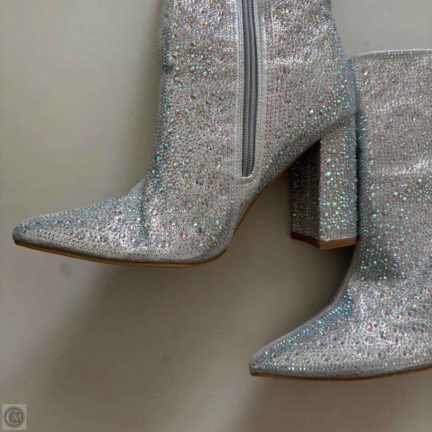 Boots Ankle Heels By Jess Lea In Silver, Size: 8