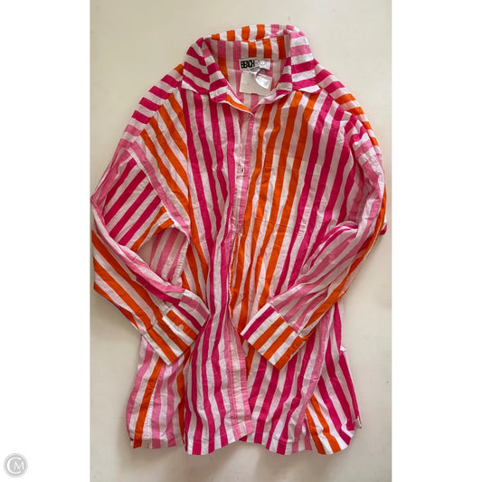 Top Long Sleeve By Beach Riot In Striped Pattern, Size: L