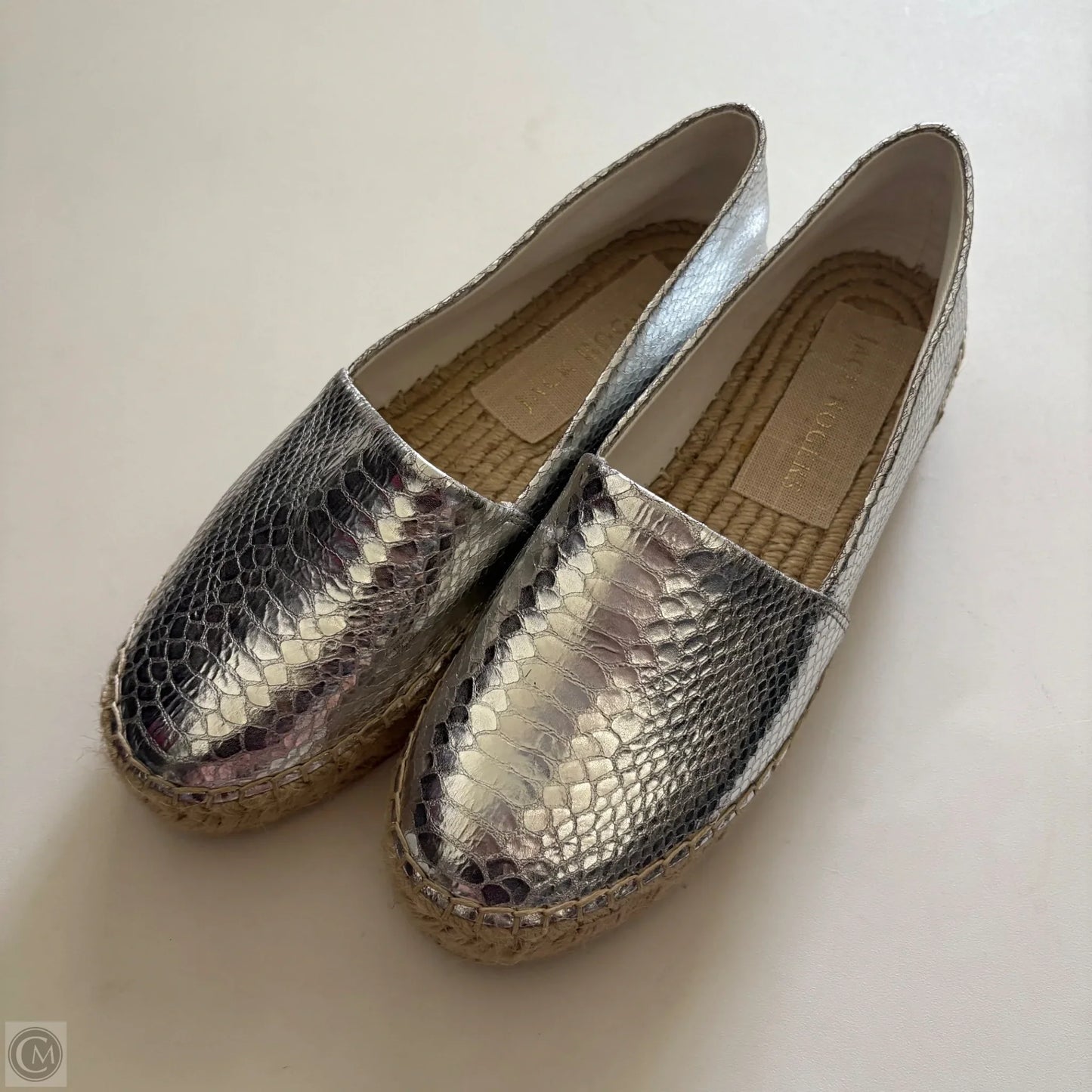 Shoes Heels Wedge By Jack Rogers In Silver, Size: 8.5