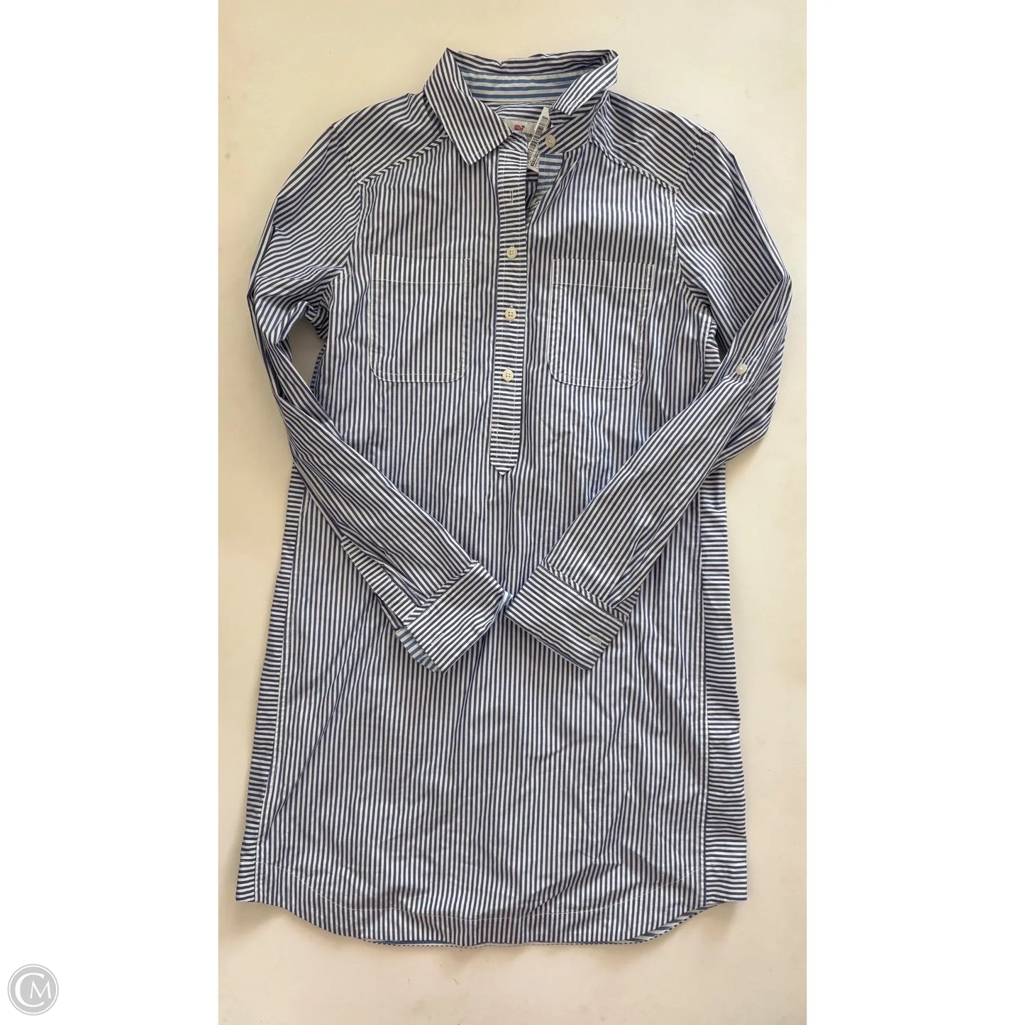 Dress Casual Midi By Vineyard Vines In Striped Pattern, Size: 2