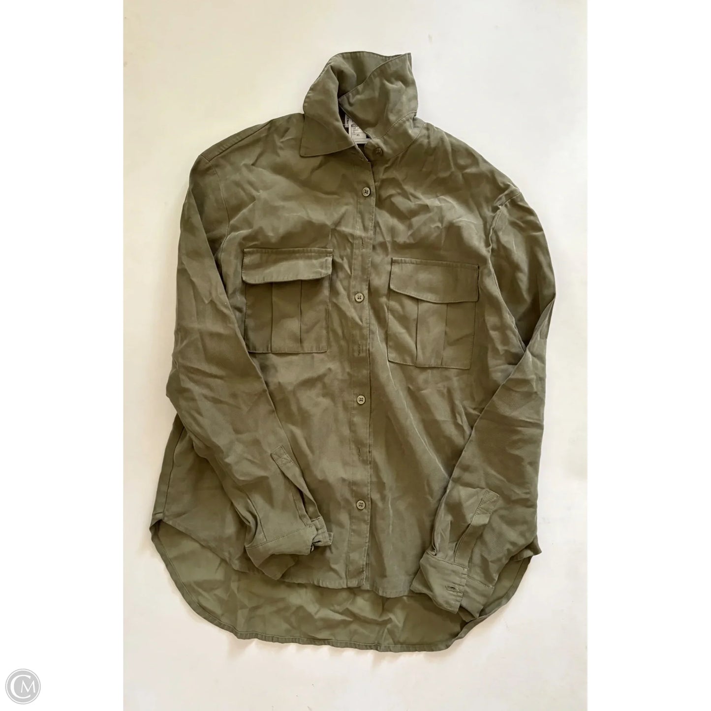 Top Long Sleeve By Nordstrom In Green, Size: Xs
