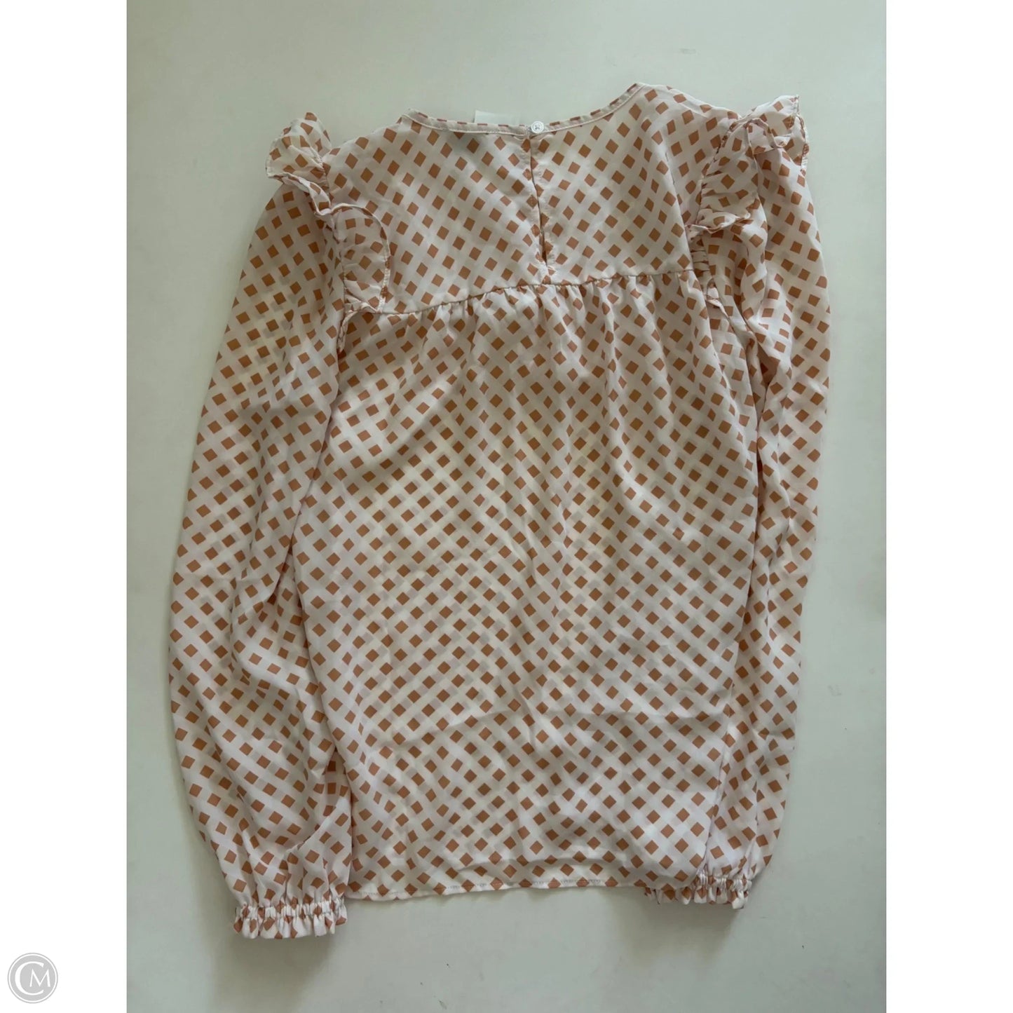 Blouse Long Sleeve By Loft In Brown, Size: Xs