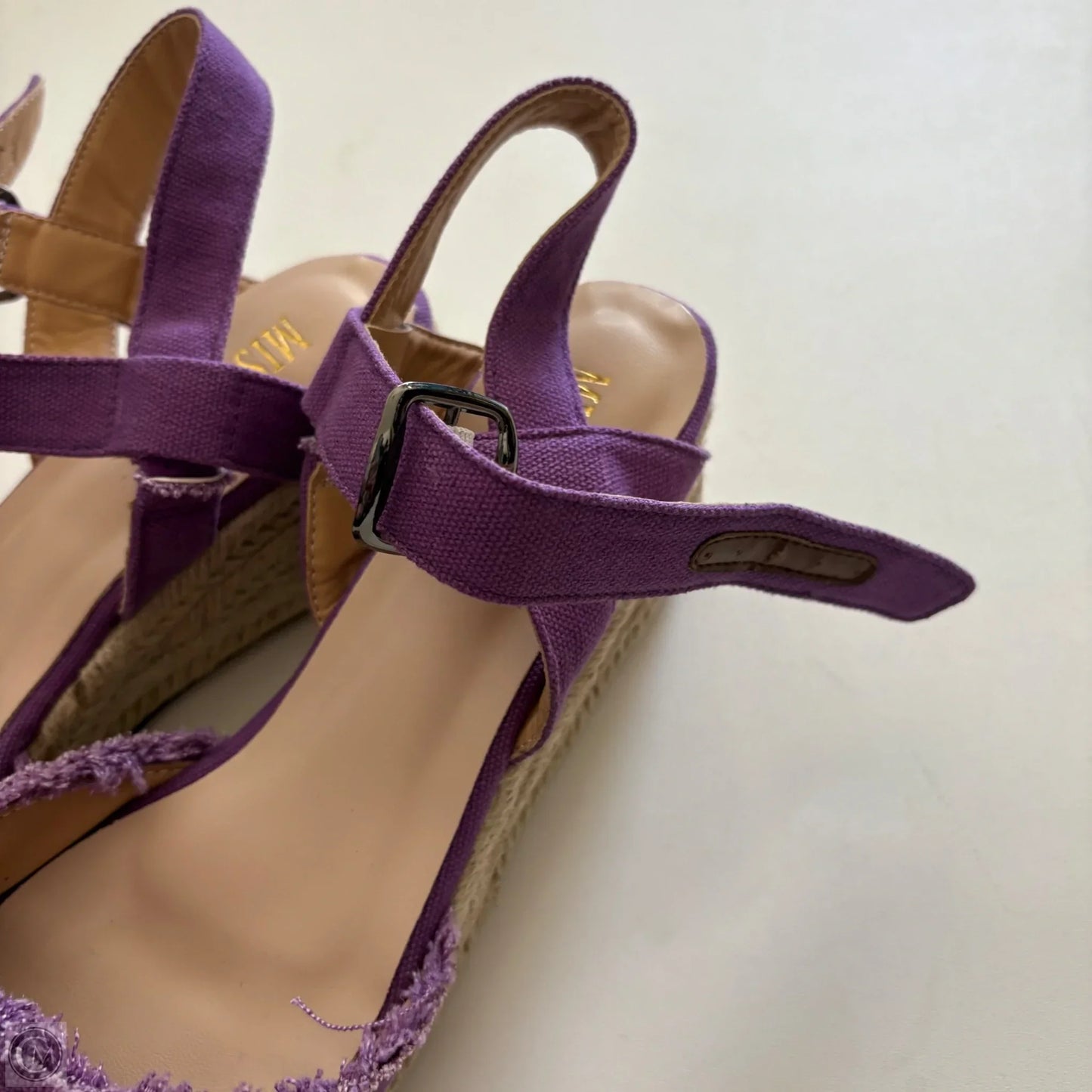 Sandals Heels Wedge By miss left In Purple, Size: 10