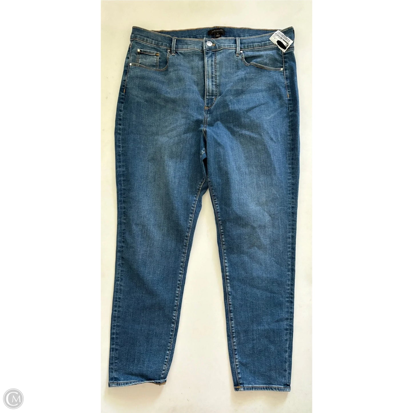Jeans Straight By Ann Taylor In Blue, Size: 18