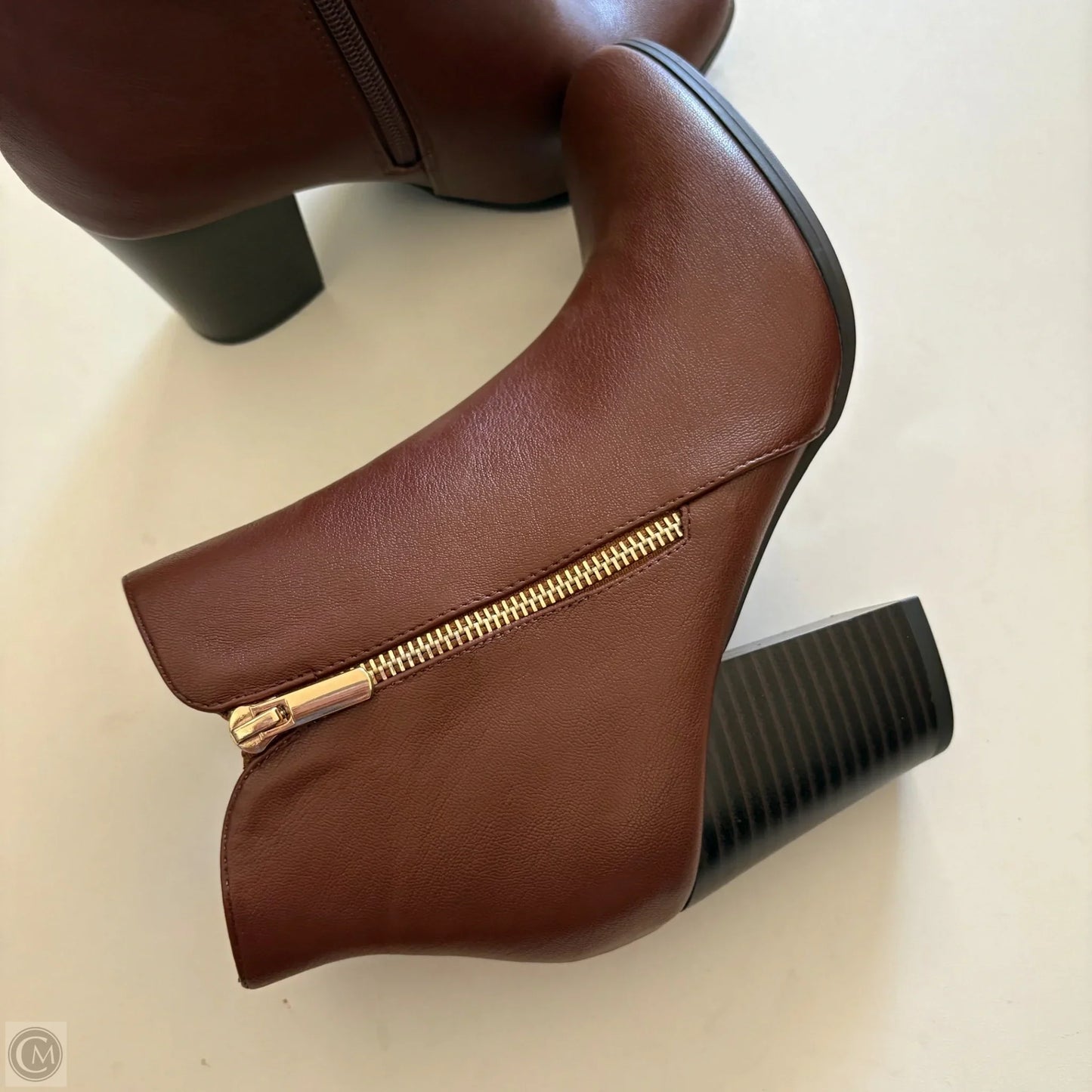 Boots Ankle Heels By JESSICA CLINE In Bronze, Size: 8.5
