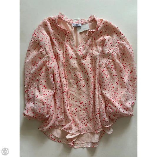 Blouse Long Sleeve By Fate In Polkadot Pattern, Size: S