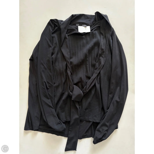 Blouse Long Sleeve By Cable And Gauge In Black, Size: S
