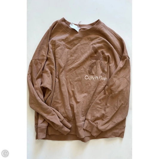 Sweatshirt Crewneck By Calvin Klein Performance In Brown, Size: Xl