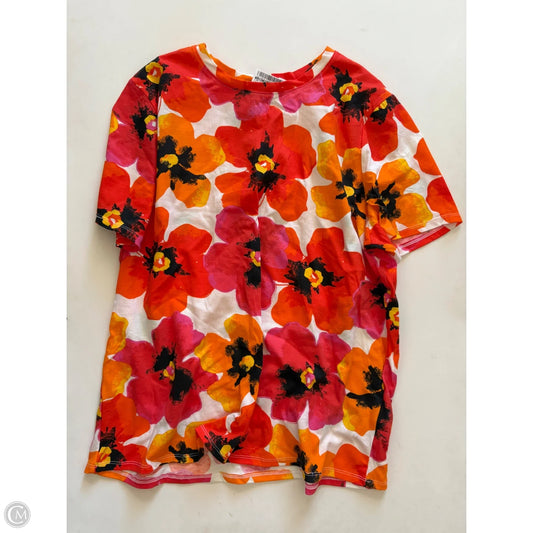 Top Short Sleeve By Lands End In Multi-colored, Size: L