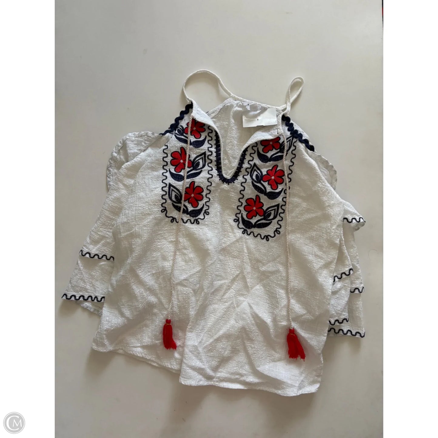Top Long Sleeve By Thml In White, Size: Xs