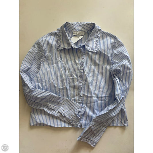 Top Long Sleeve By Wayf In Striped Pattern, Size: S