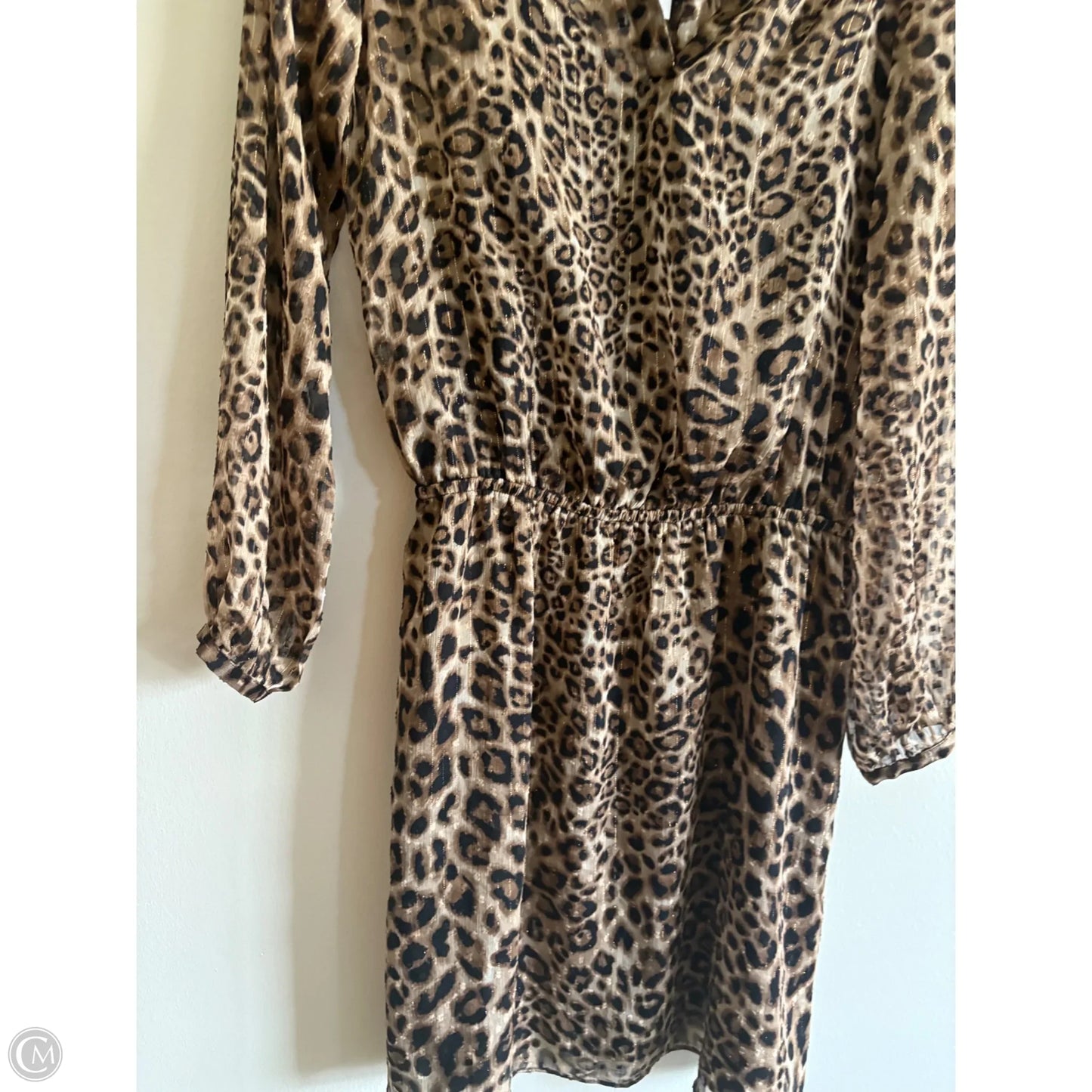 Dress Casual Midi By White House Black Market In Animal Print, Size: 8