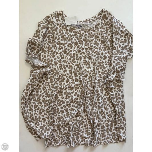 Top Short Sleeve By Old Navy In Animal Print, Size: 3x