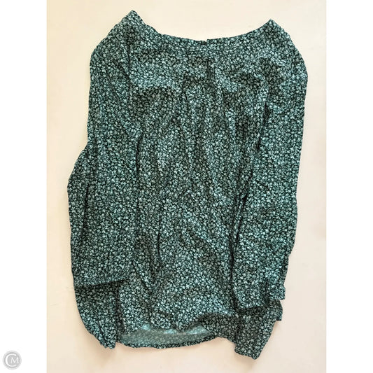 Top Long Sleeve By Croft And Barrow In Green, Size: 3x