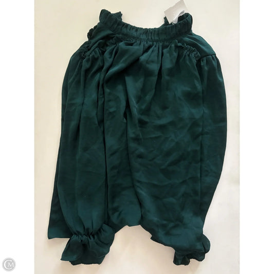 Blouse Long Sleeve By Glam In Green, Size: S