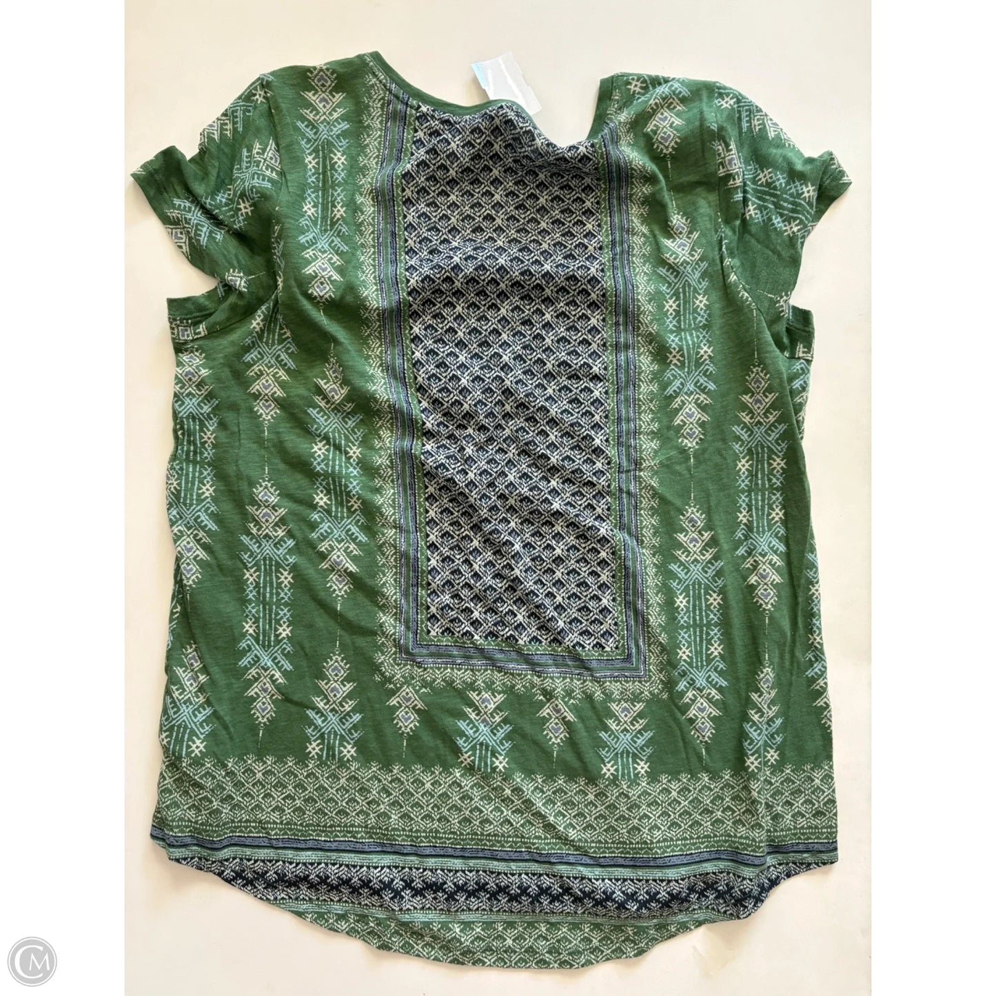 Top Short Sleeve By Lucky Brand In Green, Size: Xl
