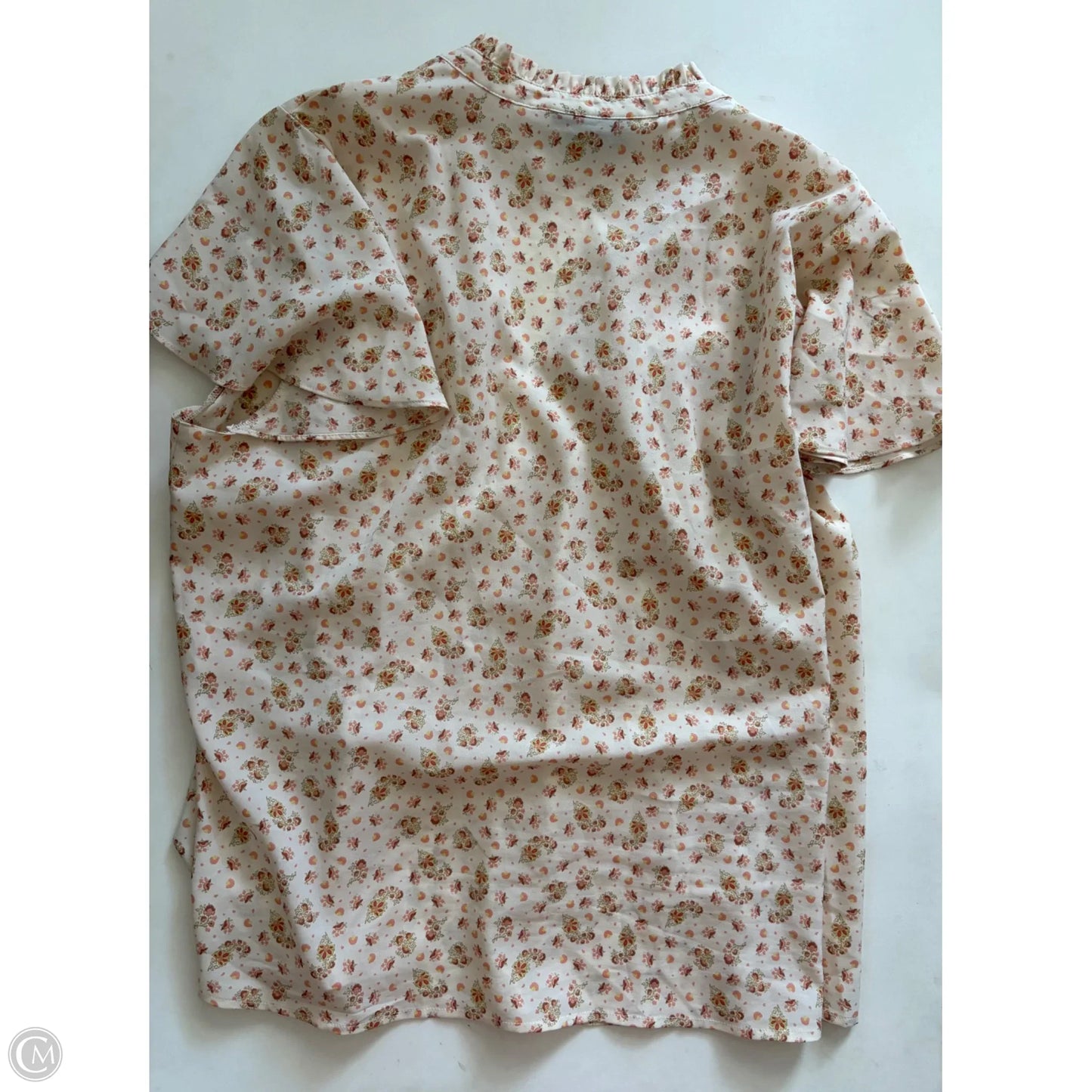Blouse Short Sleeve By Lane Bryant In Peach, Size: 18